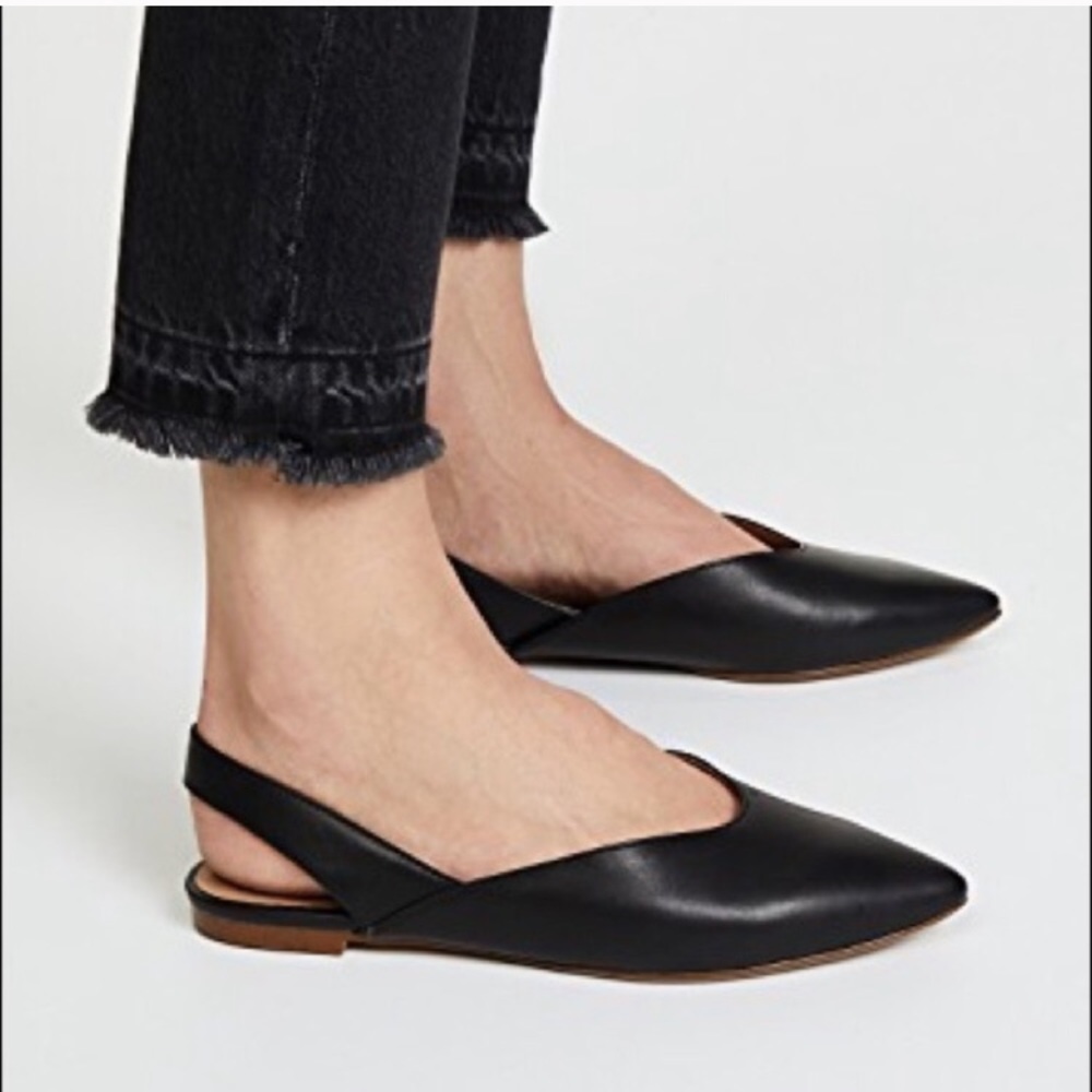 Madewell Ava slingback black pointy toe